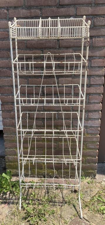 Brocante oud origineel Zwitsal winkelrek beschikbaar voor biedingen