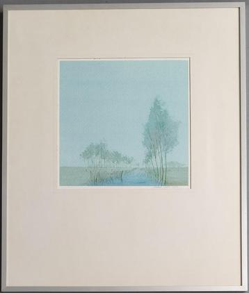 Gerard Carbo – aquarel - ingelijst  beschikbaar voor biedingen