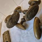 4 sets kasteel klinken, antieke deurklinken grote ovale knop, Antiek en Kunst, Ophalen of Verzenden