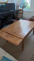 Antieke Grenen Salontafel met Uittrekbare Bladen, Antiek en Kunst, Ophalen of Verzenden