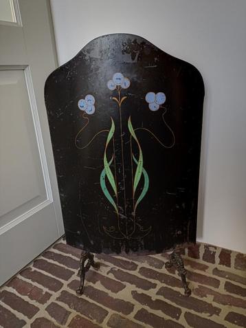 antiek/haard/vonken scherm bloem Jugendstil beschikbaar voor biedingen