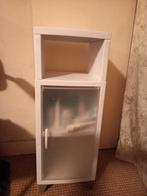 Witte kast met deur en open vak, Huis en Inrichting, Kasten | Vitrinekasten, Ophalen of Verzenden