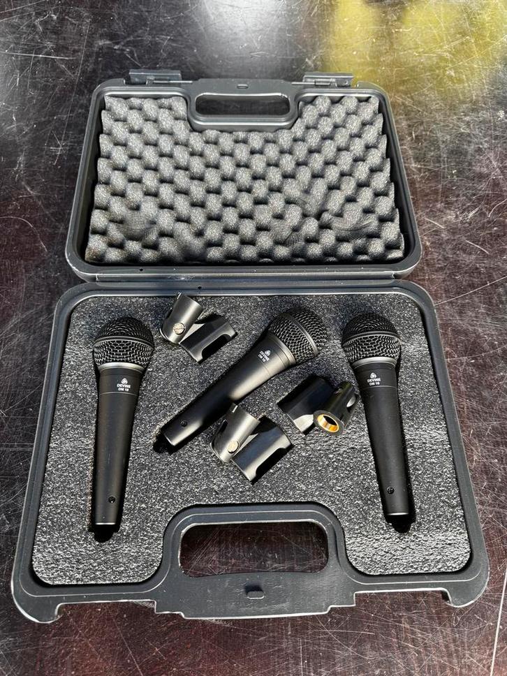 Devine DM10 dynamische Microfoonset kit - Zo goed als nieuw!, Muziek en Instrumenten, Microfoons, Zo goed als nieuw, Overige typen