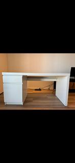 IKEA Bureau Wit met Opbergruimte, Ophalen, Gebruikt, Bureau