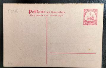 Duitse Rijk Postkarte Koloniën Marshall-Inseln+Antw. Karte  beschikbaar voor biedingen