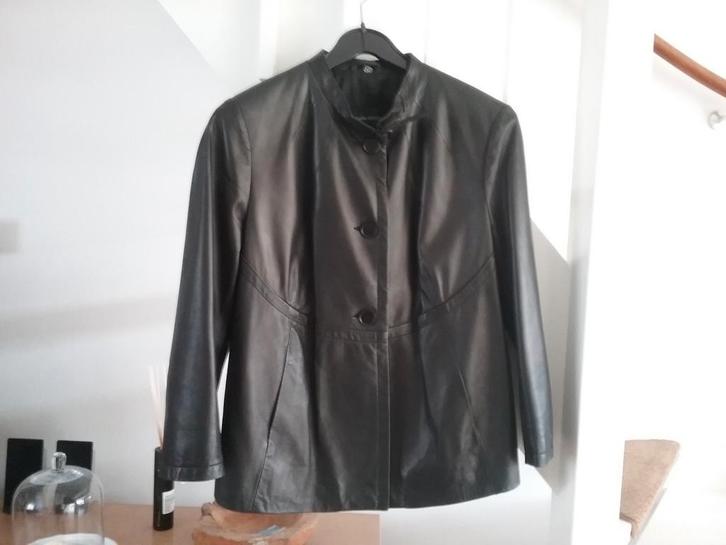 Prachtig echt leren jasje van Claudia Strater maat 42 zwart, Kleding | Dames, Jasjes, Kostuums en Pakken, Zo goed als nieuw, Maat 42/44 (L)