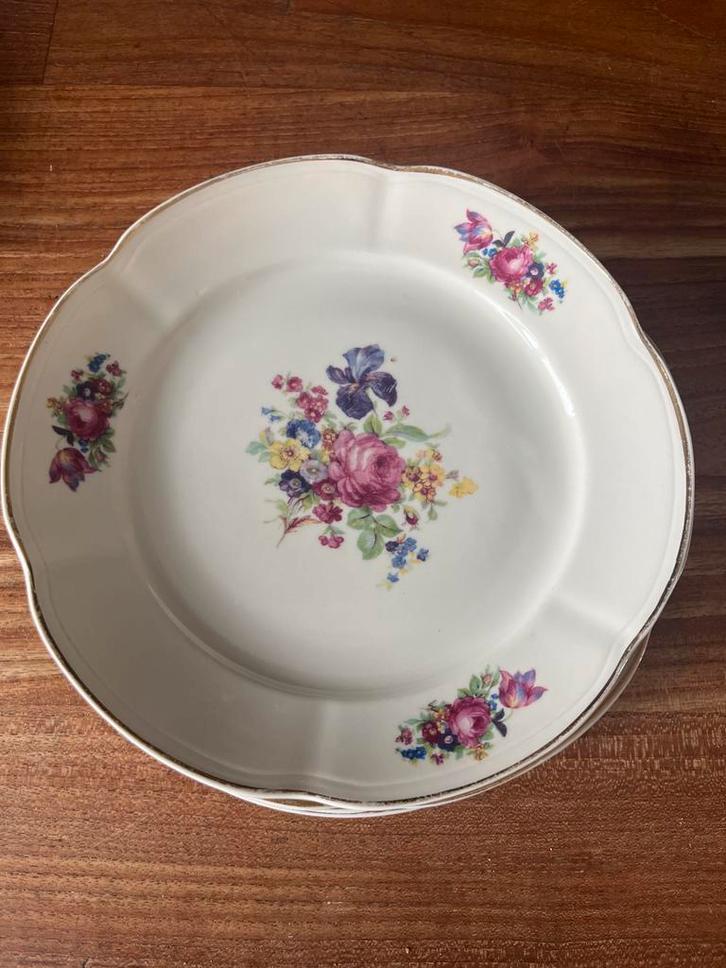 Vintage Bavaria Polen Porseleinen Bord Bloemmotief, Antiek en Kunst, Antiek | Porselein, Ophalen of Verzenden