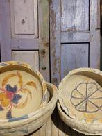 Sobere papier mache schaal gekleurd *molenaarsbrocante*, Antiek en Kunst, Ophalen of Verzenden