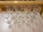 Gegraveerde glazen VGN 21 stuks, Antiek en Kunst, Antiek | Glas en Kristal, Ophalen of Verzenden