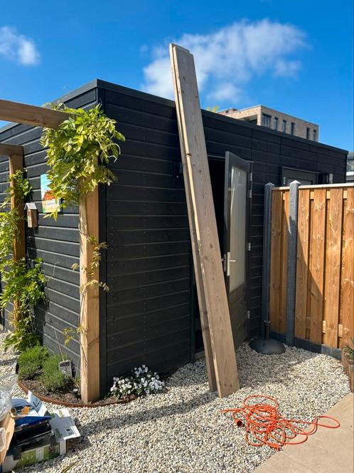 Loopbalken van meer dan 3 meter, Tuin en Terras, Schuttingen, Gebruikt, Hout, 2 meter of meer, 3 tot 6 meter, Ophalen