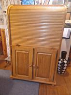 Houten Roldeurkast / Computerkast, Huis en Inrichting, Kasten | Computermeubels, Ophalen, Gebruikt, Eikenhout, Klassiek