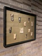 Ingelijste collectie Afrikaanse maskers, Ophalen of Verzenden