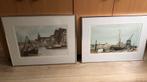 Twee originele  litho’s  Rotterdam, Antiek en Kunst, Kunst | Etsen en Gravures, Ophalen