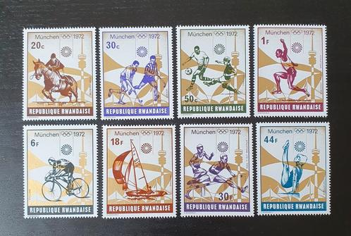 Rwanda 1972 Olympische Spelen Michel 521-528 postfris, Postzegels en Munten, Postzegels | Thematische zegels, Postfris, Sport
