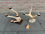 Geweikandelaar.gewei.edelhert.damhert.geweien.waxinelichtjes, Ophalen of Verzenden, Zo goed als nieuw, Overige materialen, Minder dan 25 cm