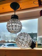 Vintage Glazen Hanglamp / Plafondlamp, Ophalen, Gebruikt, Glas, Onbekend