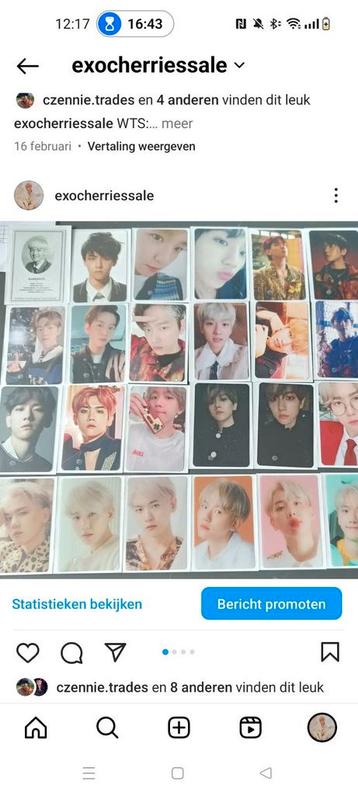 Baekhyun EXO Photocards Sale