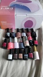 Gellak set lamp uv led sunuv sun2c en lakjes, Ophalen of Verzenden, Zo goed als nieuw, Wit, Handen en Nagels