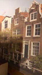 Poster van grachtenpand op hardboard, Ophalen, 125 cm of meer, Zo goed als nieuw, 75 cm of meer