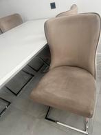 Eethoek te koop met 6 velvet Luxor stoelen!, Huis en Inrichting, Tafels | Eettafels, Overige materialen, Gebruikt, 200 cm of meer