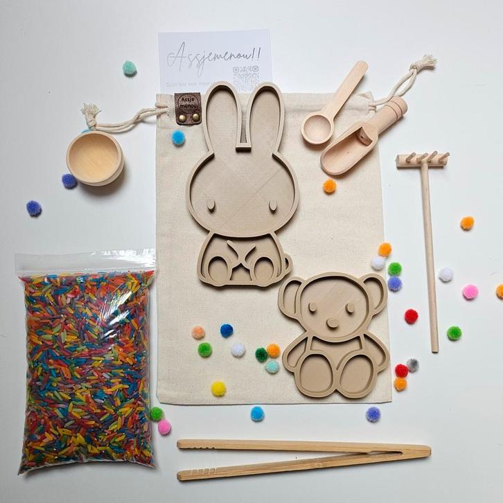 Konijntje vulvormen - sensorisch speelgoed, Kinderen en Baby's, Speelgoed | Educatief en Creatief, Nieuw, Ophalen of Verzenden