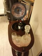 UNIEKE GLOBEBAR BAR GLOBE WIJN BAR MET TAFELTJE 95X70X45 CM., Ophalen of Verzenden