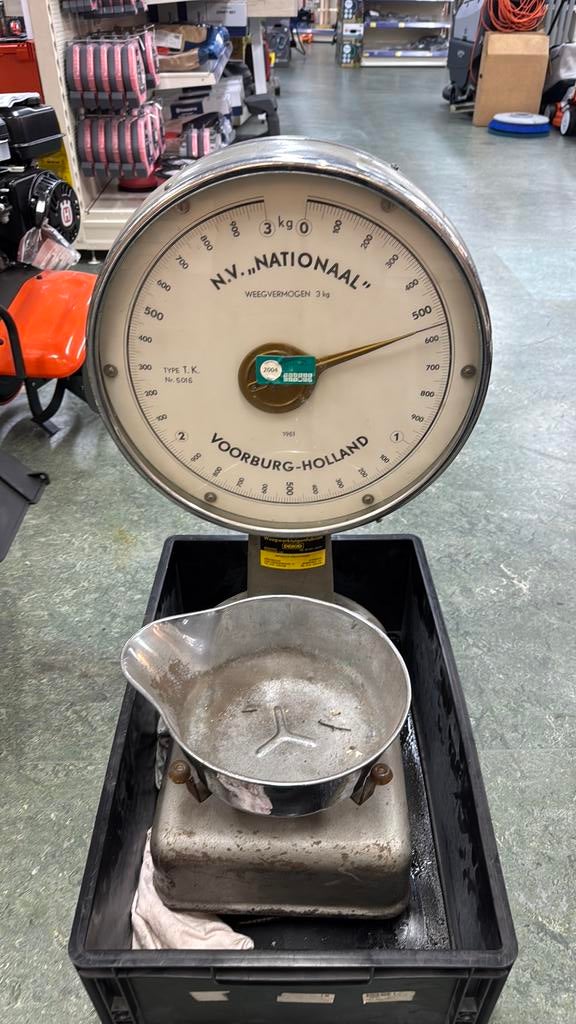 Ouderwetse bakkers weegschaal 1961, Witgoed en Apparatuur, Weegschalen, Ophalen, Zo goed als nieuw, Minder dan 10 kg