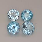 4 stuks Blauwe Topaas 13.28 karaat - Edelstenen, Ophalen of Verzenden, Nieuw