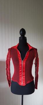 Stoer rood gehaakt net vestje, heel apart. Maat 34/36, Verzenden, Gedragen, Maat 34 (XS) of kleiner, Rood