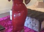 Rode Latex Jurk maat M, Maat 38/40 (M), Verzenden, Cocktailjurk, Zo goed als nieuw