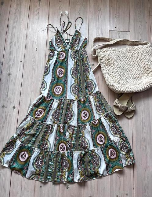 Zgan maxijurk lange strand jurk S-L ibiza stijl, Kleding | Dames, Jurken, Zo goed als nieuw, Maat 38/40 (M), Groen, Onder de knie