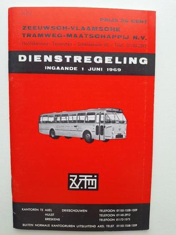 ZVTM - DIENSTREGELING INGAANDE - 1 JUNI 1969 beschikbaar voor biedingen