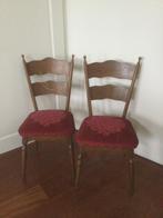 Eetkamer stoelen 2 stuks, Huis en Inrichting, Stoelen, Ophalen, Hout, Gebruikt, Twee