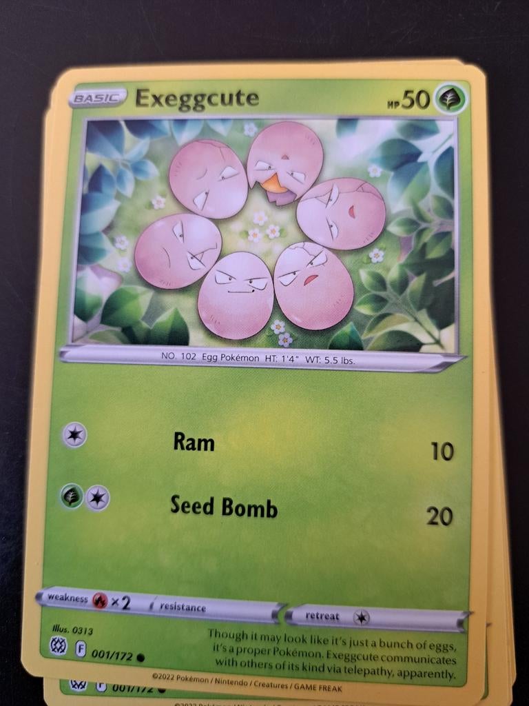 7 Pokemon Kaarten - Exeggcute, Ophalen of Verzenden, Gebruikt, Meerdere kaarten