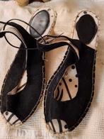 Zwarte Espadrilles met Hak - Maat 38, Ophalen of Verzenden, Gedragen, Zwart, Espadrilles of Moccasins