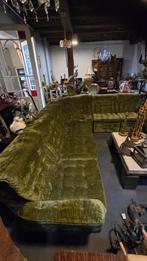 Groene velvet vintage hoekbank modulair, Huis en Inrichting, Ophalen, Zo goed als nieuw