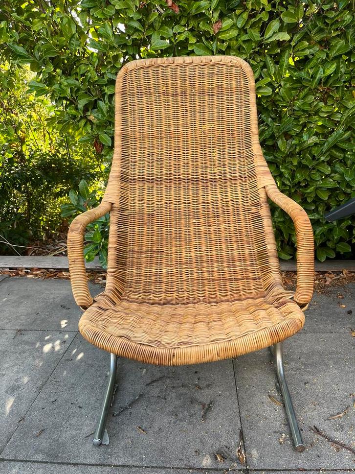 Dirk van Sliedrecht stoel, rotan, Huis en Inrichting, Stoelen, Gebruikt, Eén, Bruin, Ophalen