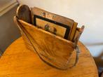 sfeervol houten tas gereedschapskist jachttas postbak Frans, Antiek en Kunst, Ophalen of Verzenden