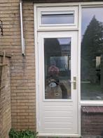 Hardhouten deur en dubbel glas, Ophalen of Verzenden, Zo goed als nieuw, Hout, Deurkozijn