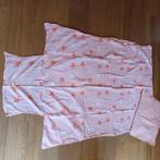 Peuter dekbedovertrek oranje  en roze sterren (120*150), Gebruikt, Meisje, Dekbedovertrek, Ophalen of Verzenden