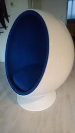Ball chair wit blauw, Kunststof, 75 tot 100 cm, Ophalen of Verzenden, Zo goed als nieuw