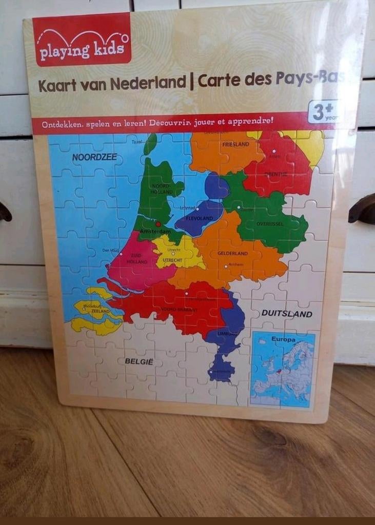 Houten puzzel kaart nederland

Van playing kids (nieuw), Ophalen, Nieuw, Meer dan 50 stukjes, Van hout
