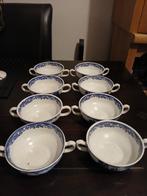 Old England Royal Tudor soepkommen met schotels, 8stuks, Antiek en Kunst, Antiek | Servies los, Ophalen of Verzenden