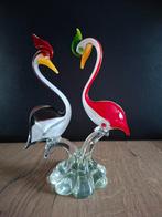 Murano stijl glazen reigers - decoratief object, Ophalen