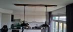 Boomstam Eettafel Lamp, Huis en Inrichting, Lampen | Hanglampen, Ophalen, Gebruikt, Minder dan 50 cm, Industrieel
