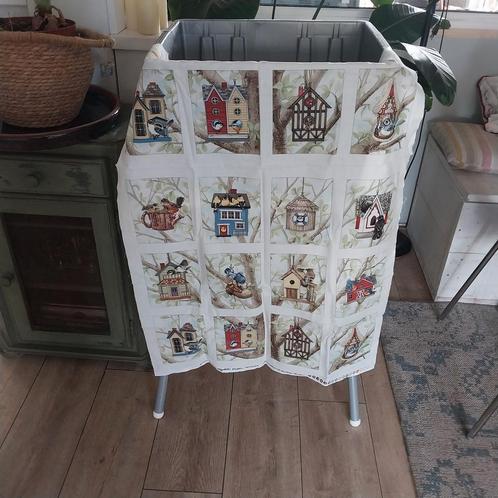 Quilt Paneel - Vogelhuisjes, Hobby en Vrije tijd, Stoffen en Lappen, Zo goed als nieuw, Katoen, 30 tot 120 cm, 30 tot 200 cm, Overige kleuren