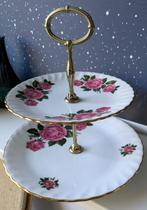 Vintage Rheinpfalz Hartporzellan etagère met rozen, Huis en Inrichting, Overige typen, Ophalen of Verzenden, Zo goed als nieuw