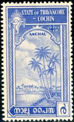 Indiase Staten Travancore-Cochin 13-pf - Landschappen, Postzegels en Munten, Postzegels | Azië, Verzenden, Zuid-Azië, Postfris