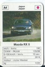 kwartetkaart maxi mini GT Mazda RX5, Ophalen of Verzenden, Nieuw, Auto's