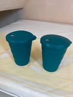 Tupperware Rietjesbekers (2 stuks), Ophalen of Verzenden, Nieuw, Blauw, Beker of Kan